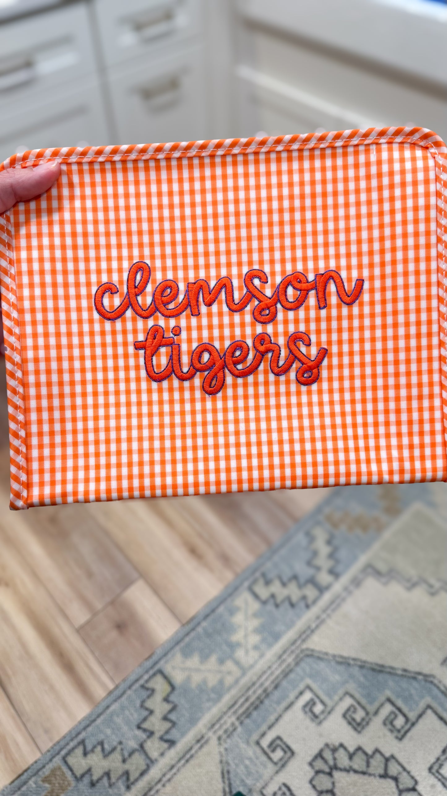 TRVL Large Roadie - Orange Gingham