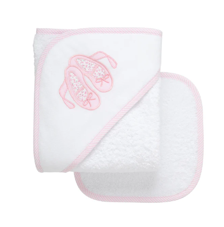 3 Marthas Appliqué Newborn Towel Set