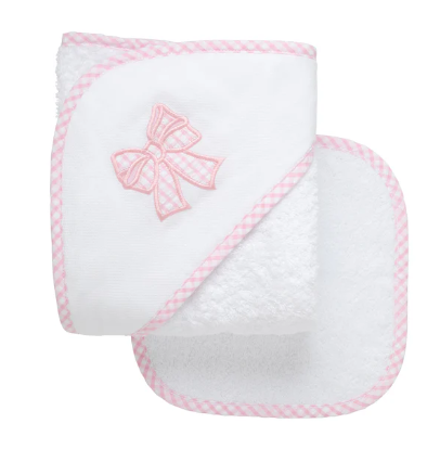 3 Marthas Appliqué Newborn Towel Set