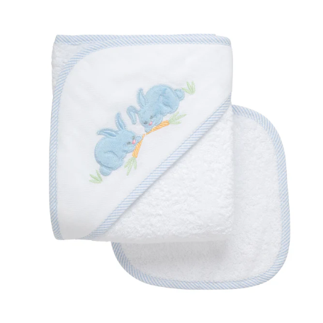 3 Marthas Appliqué Newborn Towel Set