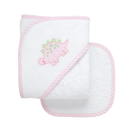 3 Marthas Appliqué Newborn Towel Set