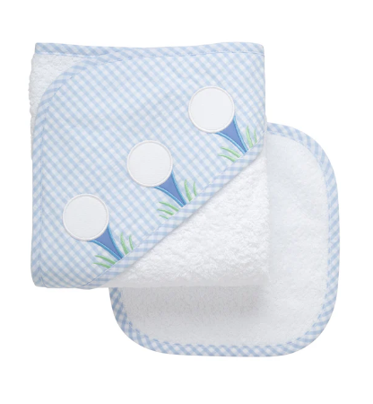 3 Marthas Appliqué Newborn Towel Set