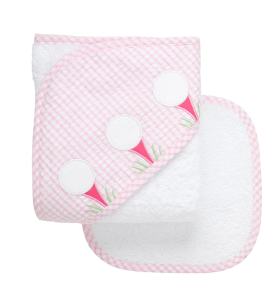 3 Marthas Appliqué Newborn Towel Set