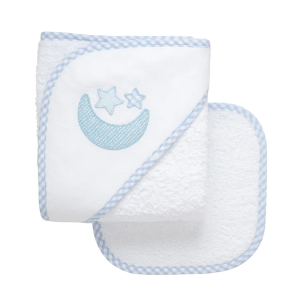 3 Marthas Appliqué Newborn Towel Set