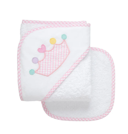 3 Marthas Appliqué Newborn Towel Set