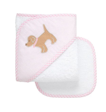 3 Marthas Appliqué Newborn Towel Set