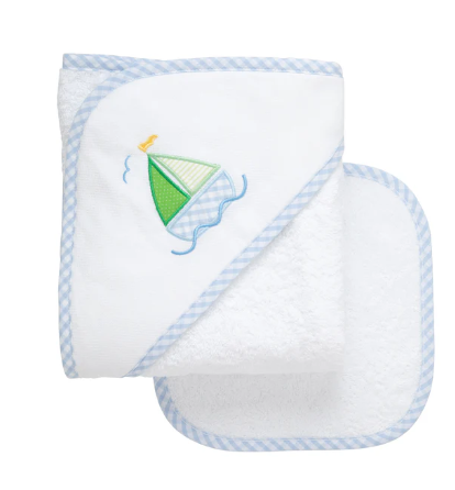 3 Marthas Appliqué Newborn Towel Set
