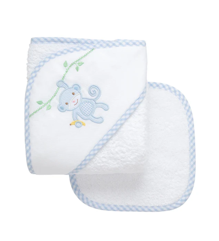 3 Marthas Appliqué Newborn Towel Set