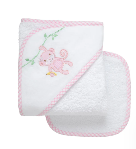 3 Marthas Appliqué Newborn Towel Set