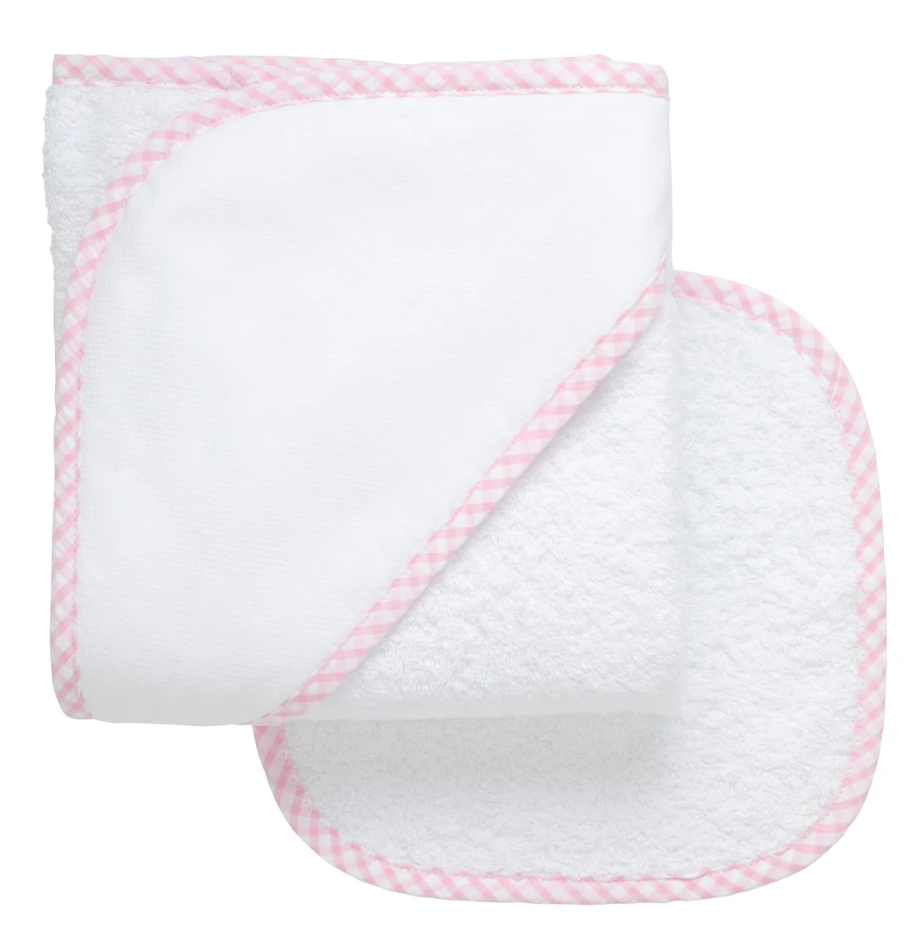 3 Marthas Seersucker Check Newborn Towel Set