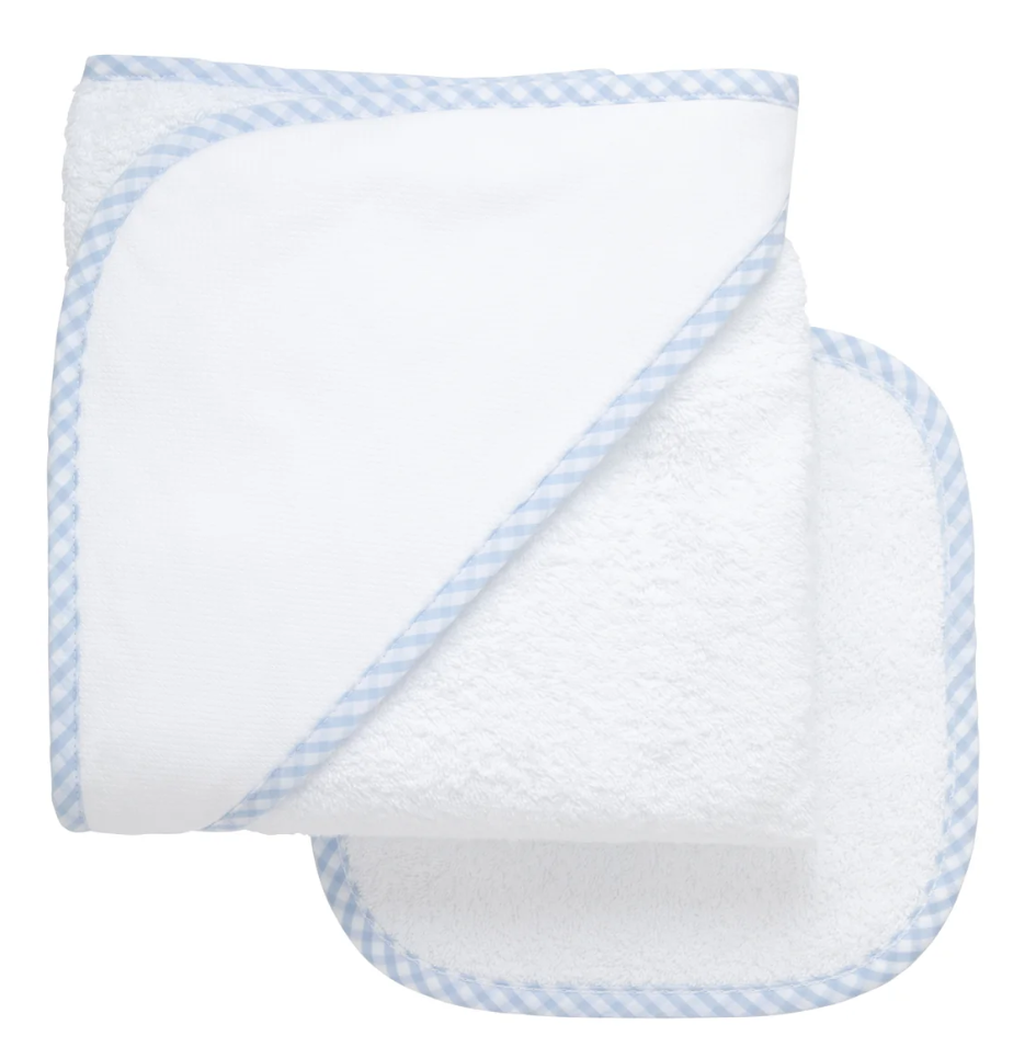 3 Marthas Seersucker Check Newborn Towel Set
