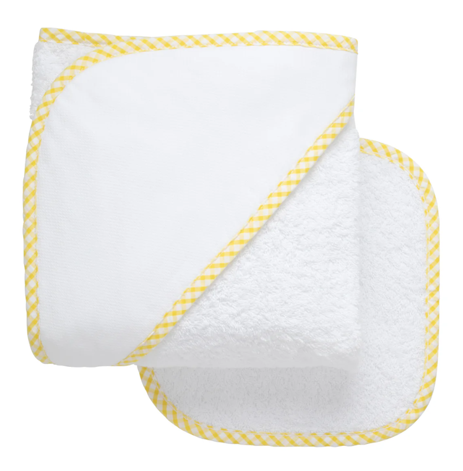 3 Marthas Seersucker Check Newborn Towel Set