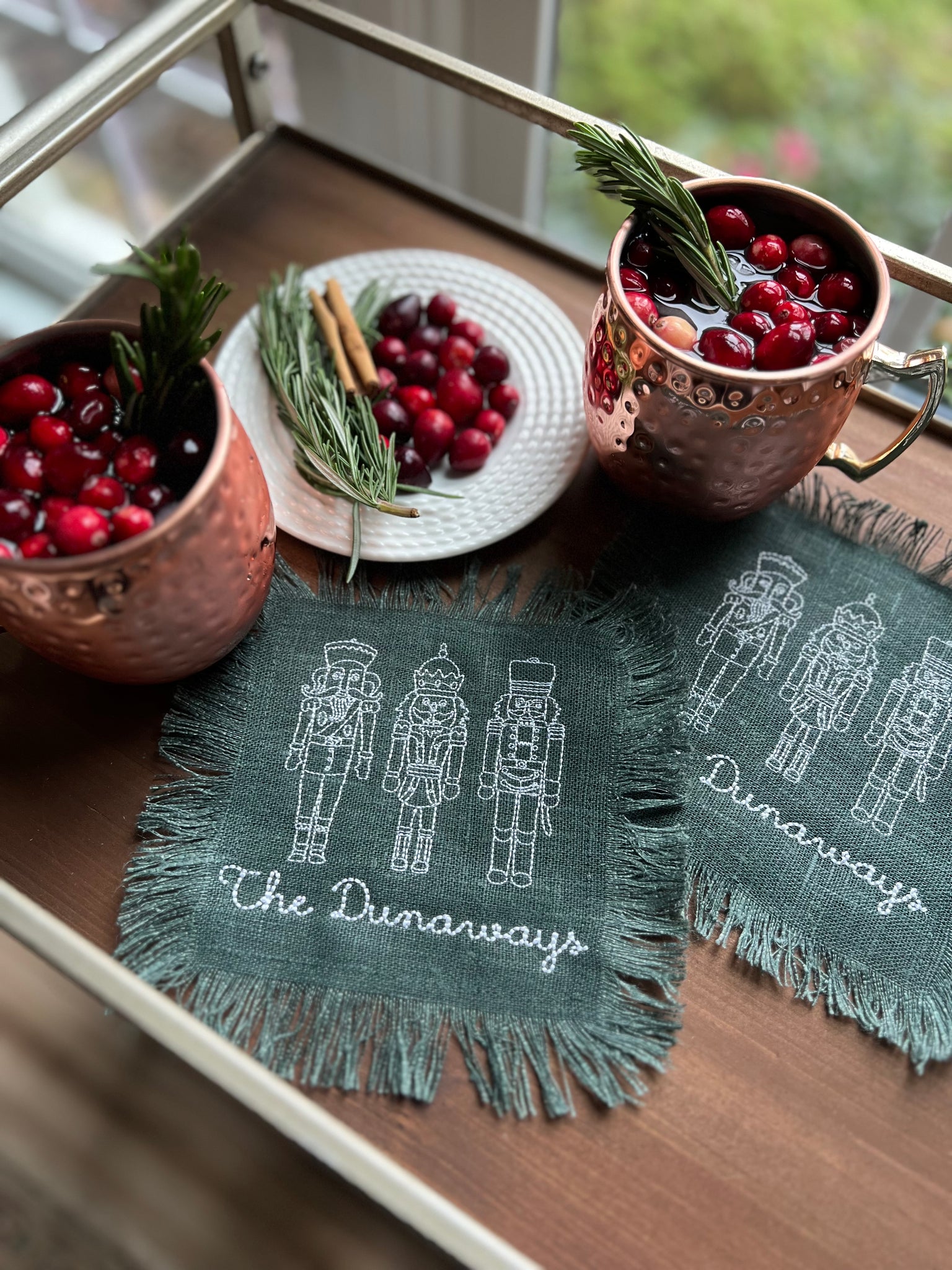 Green Fringe Cocktail Napkins