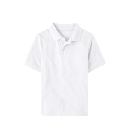 White Short-Sleeve Polo