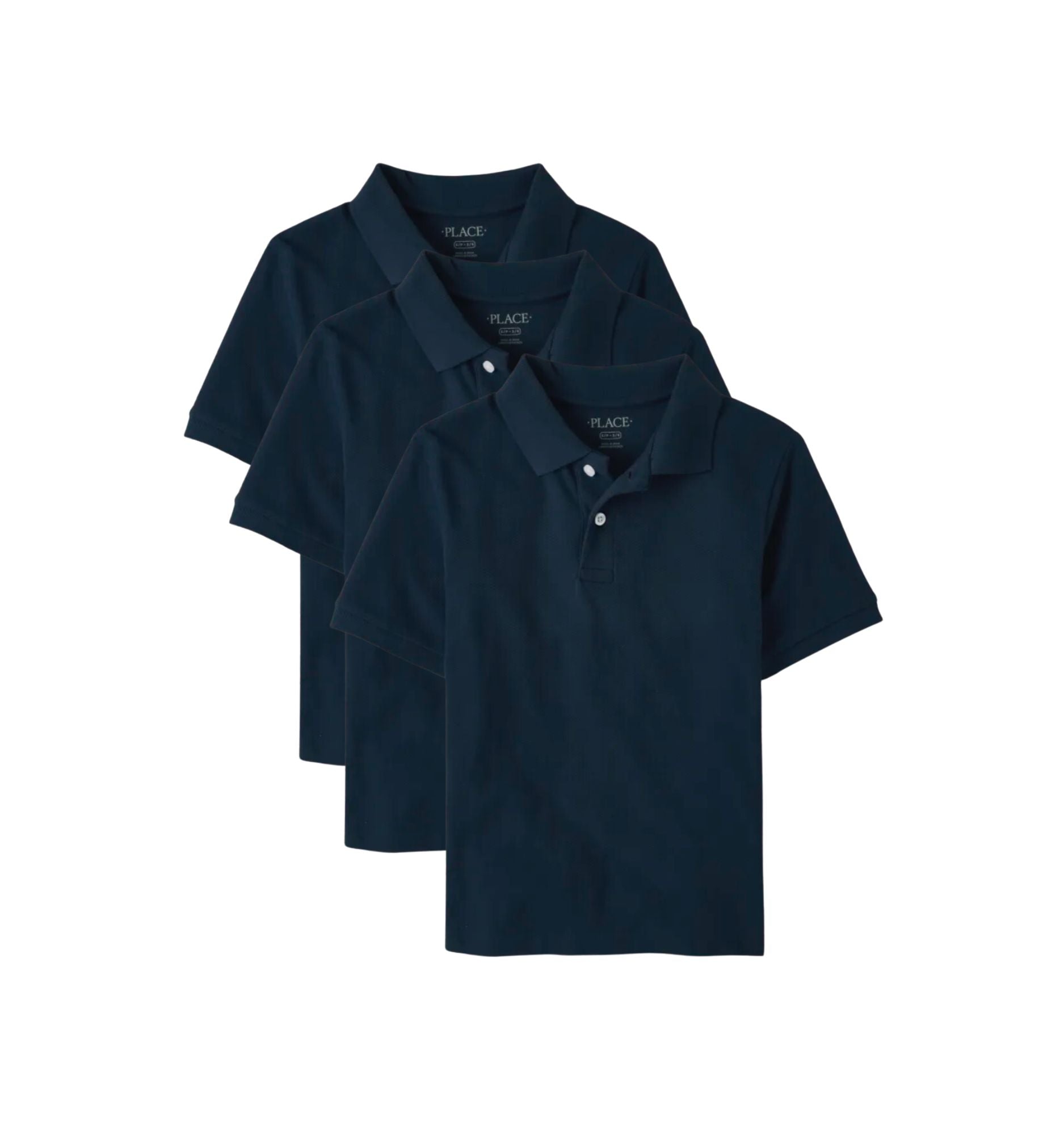 Navy Short-Sleeve Polo 3-Pack