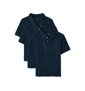 Navy Short-Sleeve Polo 3-Pack