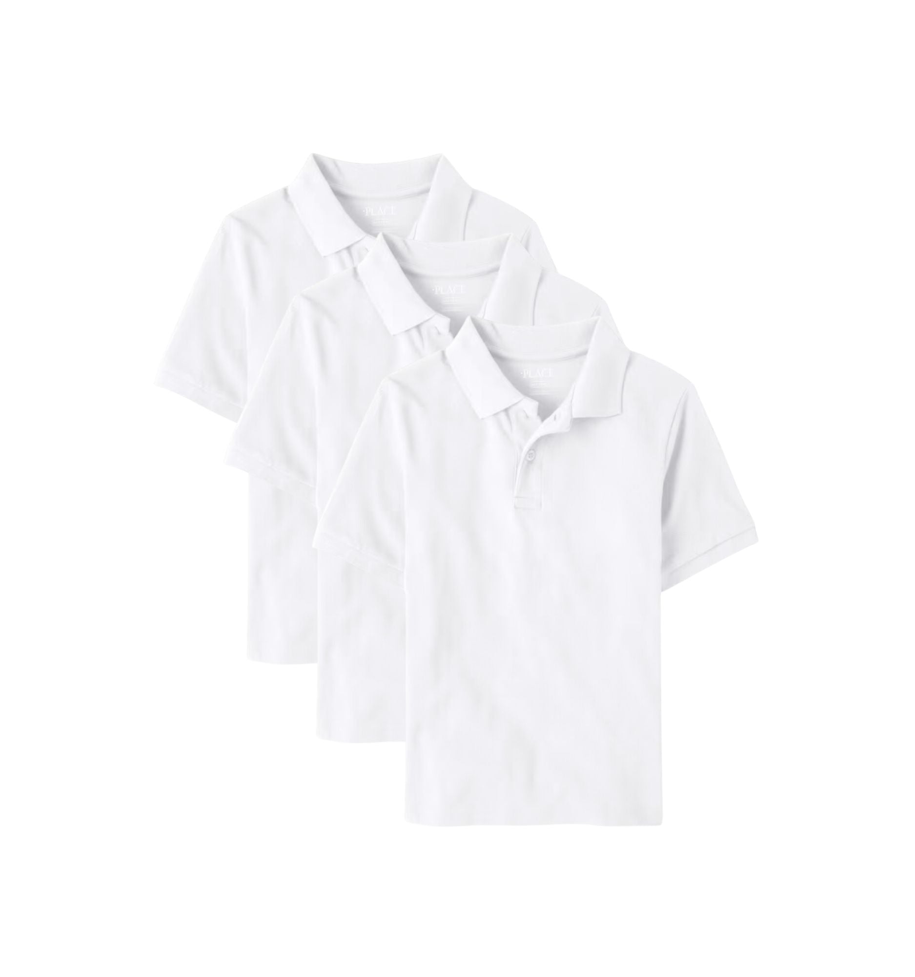 White Short-Sleeve Polo 3-Pack