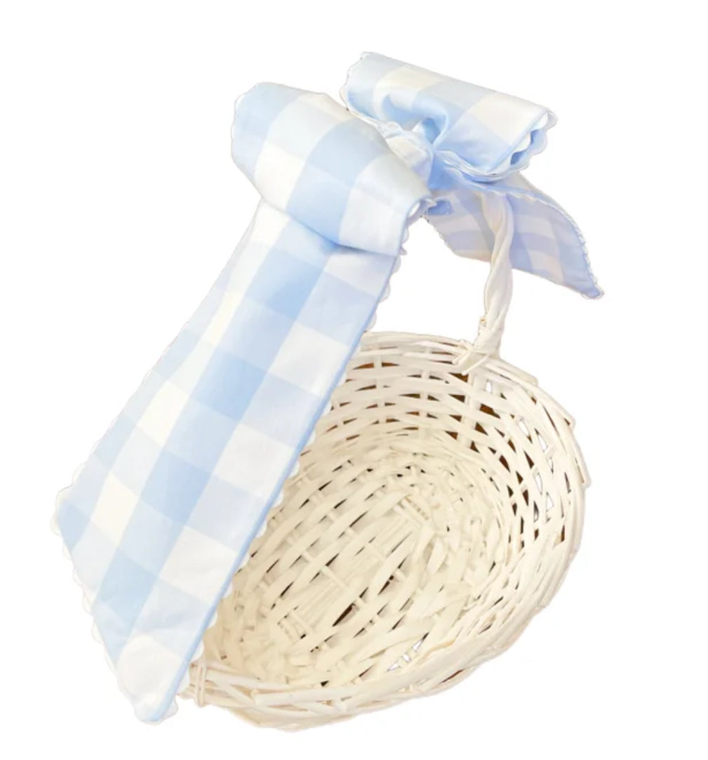 Buffalo Check Easter Basket Bow