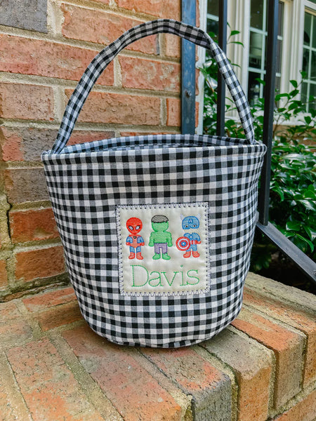 Gingham Halloween Bucket