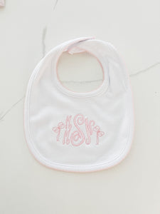 Picot Trim Bib Pink