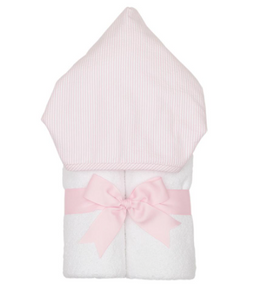 3 Marthas Pink Seersucker Hooded Towel