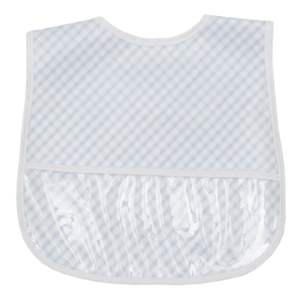 3 Martha's Blue Check Laminated Bib