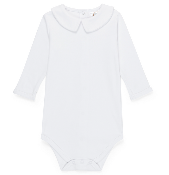 Unisex Long Sleeve Peter Pan Collar Bodysuit