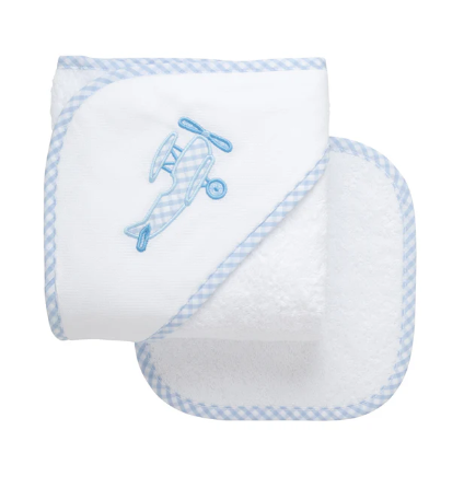 3 Marthas Appliqué Newborn Towel Set
