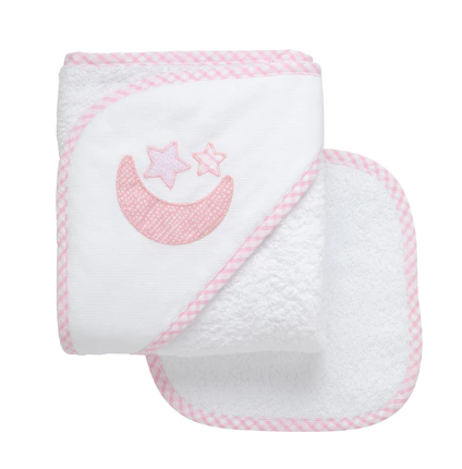 3 Marthas Appliqué Newborn Towel Set