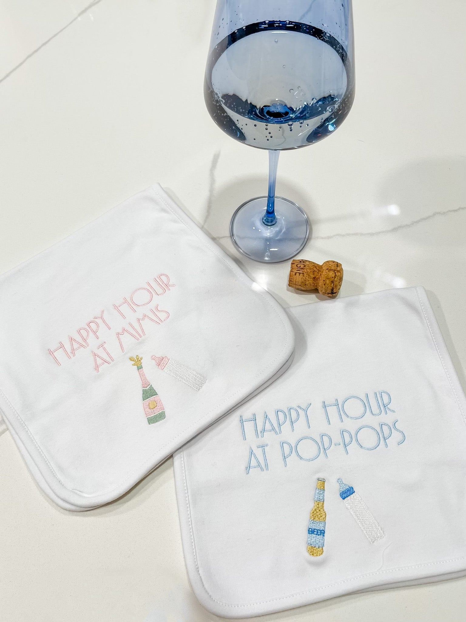 Happy Hour Burp Cloths