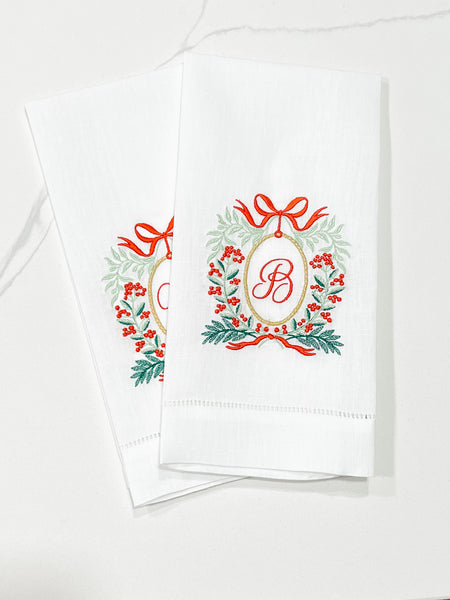 Holiday Wreath Tea Towel