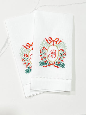 Holiday Wreath Tea Towel