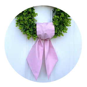 Pink Linen Wreath Sash