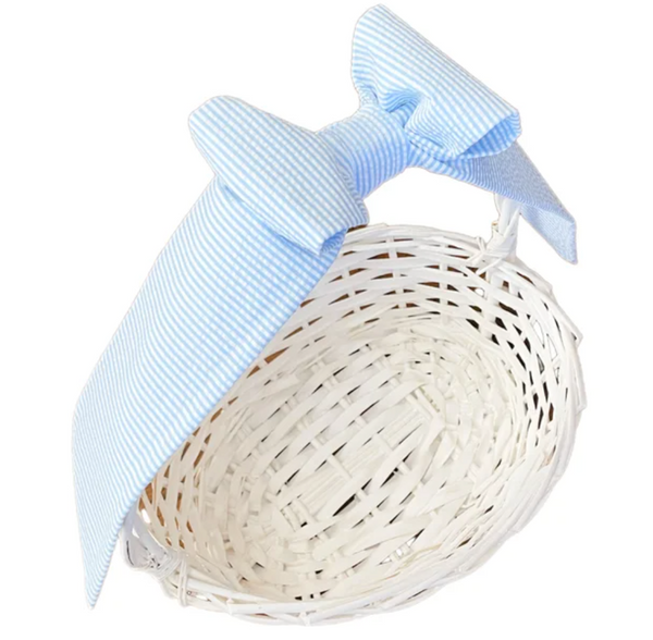 Seersucker Easter Basket Bow