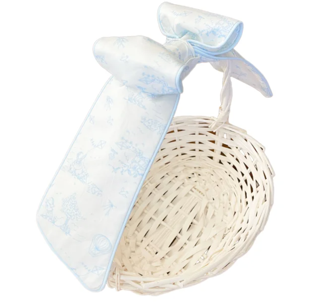 Toile Easter Basket Bow