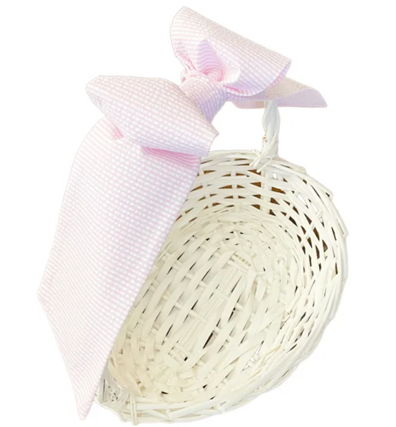 Seersucker Easter Basket Bow