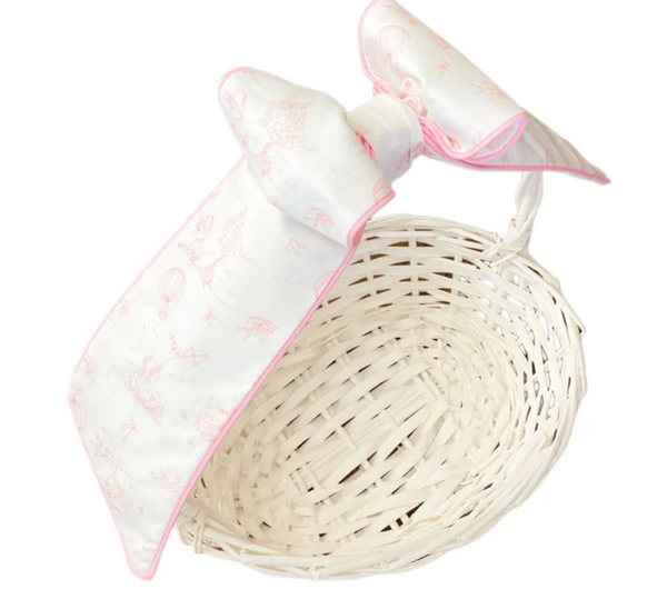 Toile Easter Basket Bow