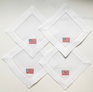 American Flag Cocktail Napkins